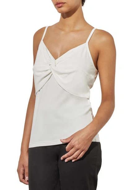 Shop Ming Wang Knot Detail Jersey Camisole In White