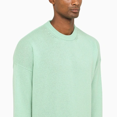 Shop Jil Sander Mint Green Cashmere Crew Neck Sweater