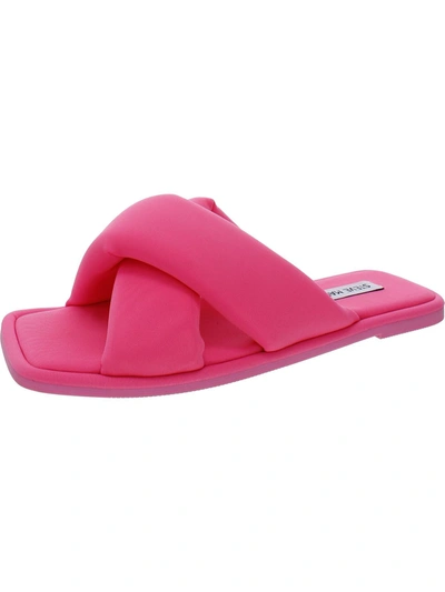 Shop Steve Madden Dixie Womens Comfort Slip On Slide Sandals In Pink