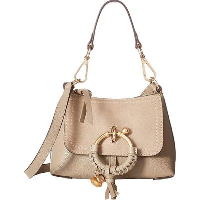 Shop See By Chloé Women's Joan Leather And Suede Mini Hobo Bag In Motty Grey In Multi