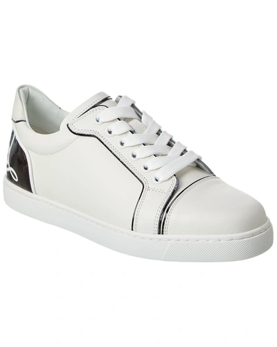 Shop Christian Louboutin Fun Vieira Leather Sneaker In White