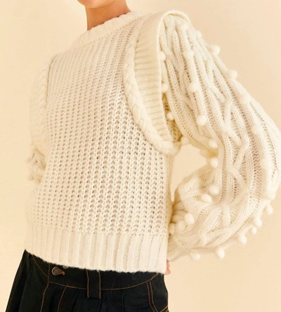 Shop Farm Rio Braided Sweater In Off-white