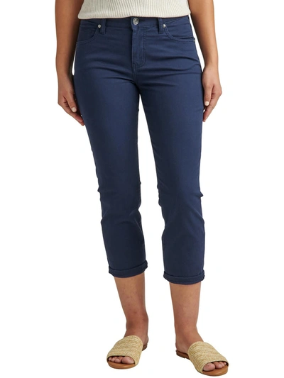 Shop Jag Jeans Cecilia Womens Mid Rise Cuffed Capri Jeans In Multi
