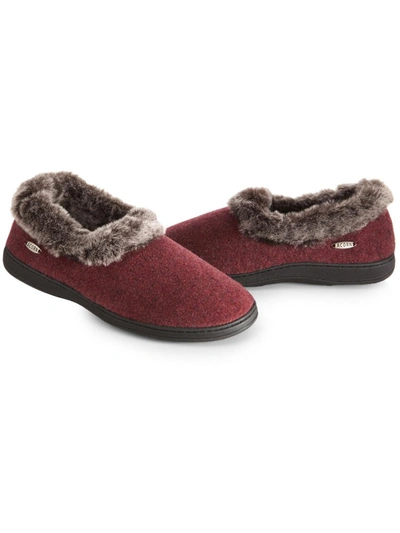 Shop Acorn Chinchilla Collar Womens Slip-on Faux Fur Lined Loafer Slippers In Multi