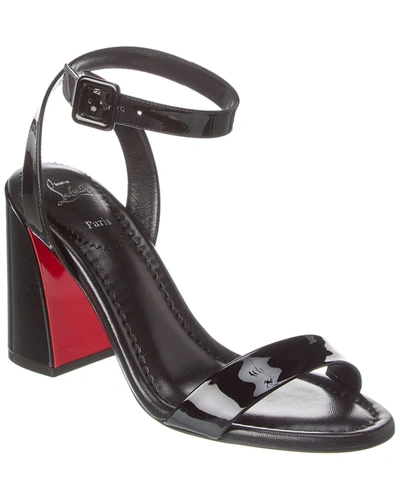 Shop Christian Louboutin Miss Sabina 85 Patent Sandal In Black