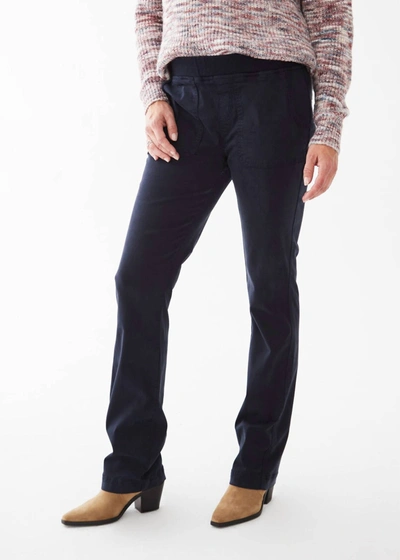 Shop Fdj Pull-on Bootcut Tencel Pant In Navy In Blue