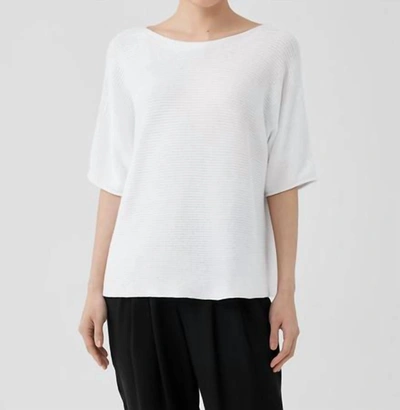 Shop Eileen Fisher Bateau Neck Top In White