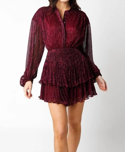 Olivaceous Lottie Dress In Magenta In Pink