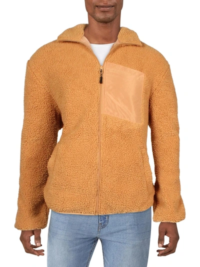 Shop And Now This Mens Fleece Short Teddy Coat In Brown