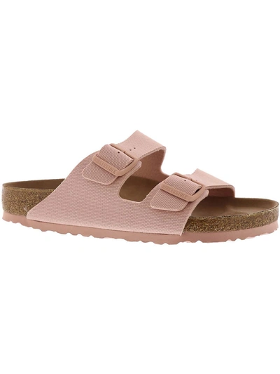 Shop Birkenstock Arizona Vegan Womens Slip-on Casual Slide Sandals In Pink