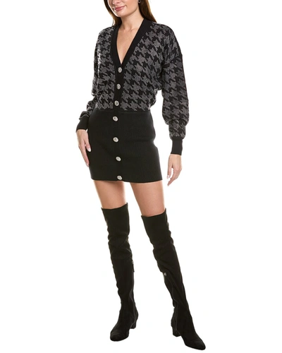 Shop Retroféte Tala Wool-blend Sweaterdress In Black