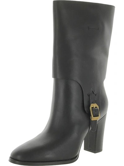Shop Sarto Franco Sarto Wyatt Womens Leather Pull On Mid-calf Boots In Black