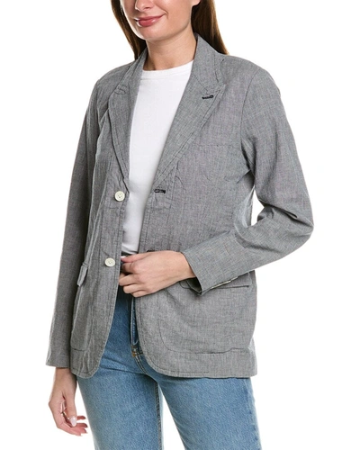 Shop Alex Mill Boy Linen-blend Blazer In Black