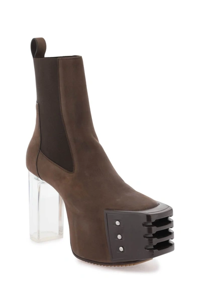 Shop Rick Owens Platform Heeled Ankle Boots