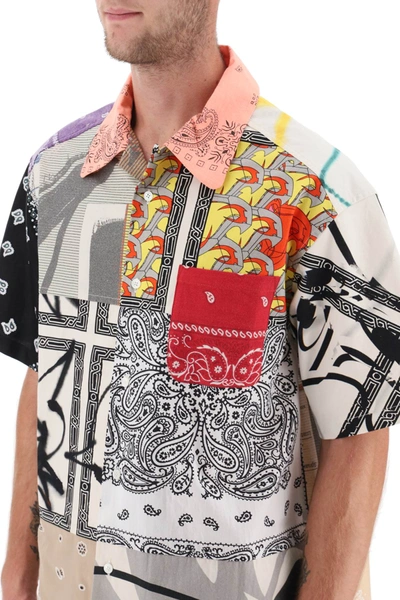 Shop Children Of The Discordance Short Sleeved Patchwork Shirt