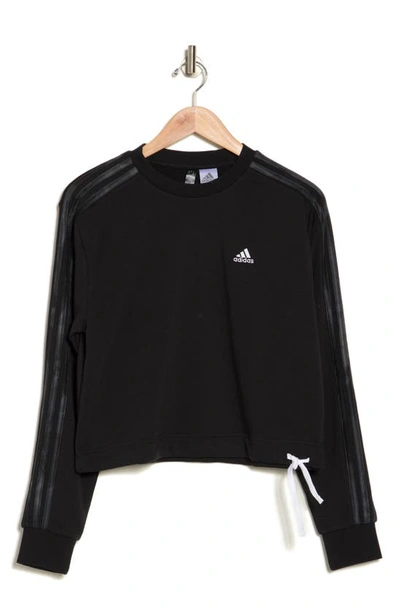Shop Adidas Originals Cotton & Recycled Polyester Long Sleeve Shirt In Black