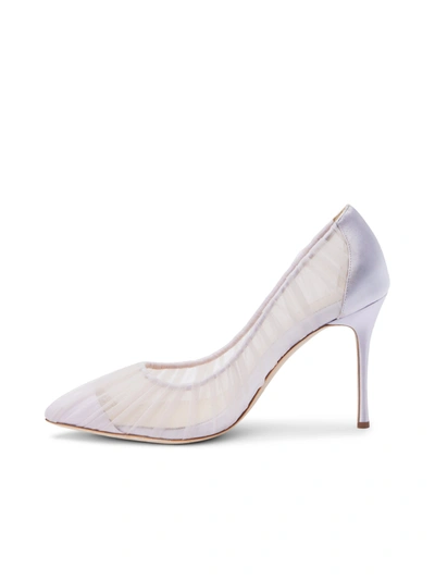 Shop L Agence Marie Pump In Lilac Tulle/satin