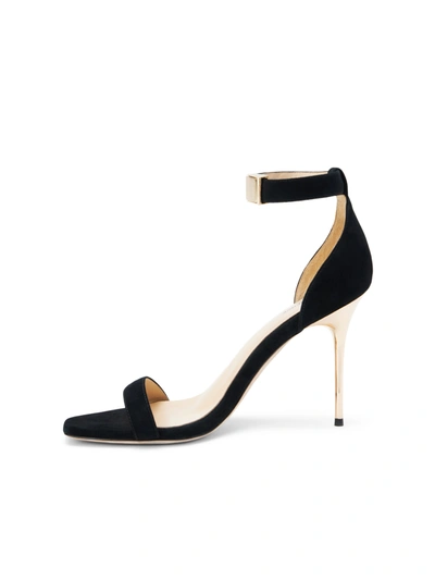 Shop L Agence Thea Sandal In Black Suede