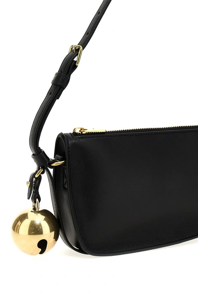 Shop Burberry Women 'shield Sling' Mini Shoulder Bag In Black
