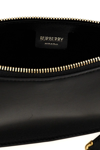 Shop Burberry Women 'shield Sling' Mini Shoulder Bag In Black