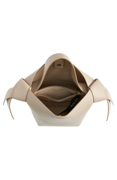 Acne Studios Mini Musubi Leather Top Handle Bag In Taupe Beige