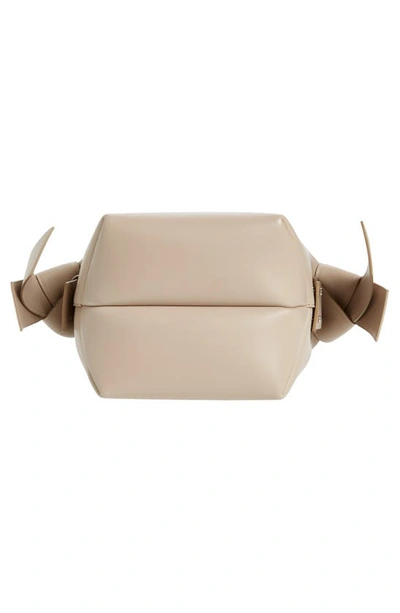 Shop Acne Studios Mini Musubi Leather Top Handle Bag In Taupe Beige