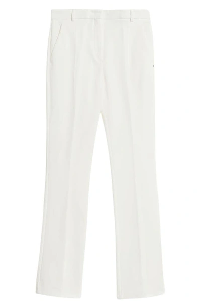 Shop Sportmax Cotton Knit Straight Leg Pants In White