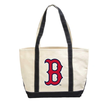 Shop Logo Brands Boston Red Sox Canvas Tote Bag In Navy