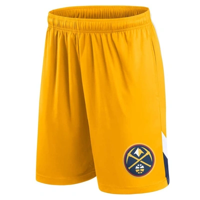 Shop Fanatics Branded Gold Denver Nuggets Slice Shorts