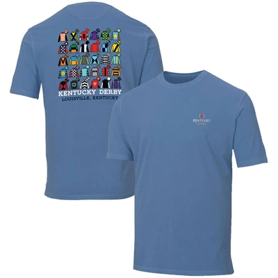 Shop Ahead Blue Kentucky Derby 150 Jockey Lineup T-shirt