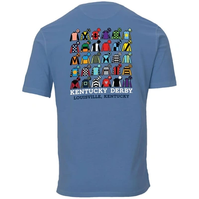 Shop Ahead Blue Kentucky Derby 150 Jockey Lineup T-shirt