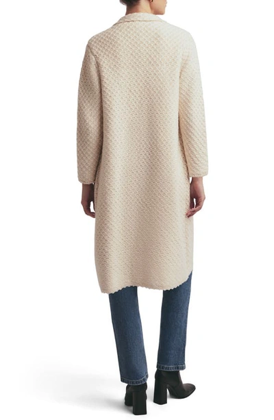 Shop Favorite Daughter The Crochet Wool Blend Coat In Ivory