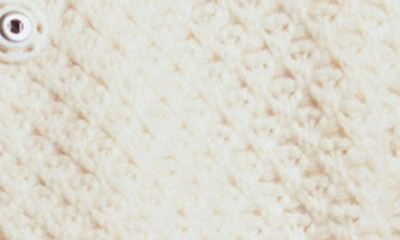 Shop Favorite Daughter The Crochet Wool Blend Coat In Ivory