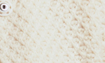 Favorite Daughter The Crochet Wool Blend Coat In Ivory