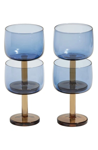 Shop Our Place Set Of 4 Party Coupe Glasses In Twilight / Dusk