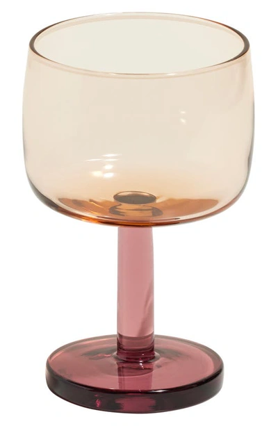 Shop Our Place Set Of 4 Party Coupe Glasses In Peach / Rosa
