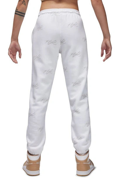 Shop Jordan Brooklyn Heroes Fleece Sweatpants In White