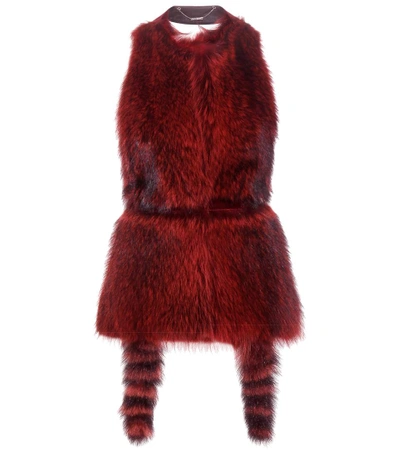 Shop Givenchy Fur Gilet In Llack
