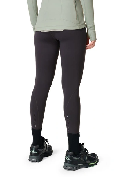 Shop Sweaty Betty Therma Recycled Polyester Blend Running Leggings In Dark Grey