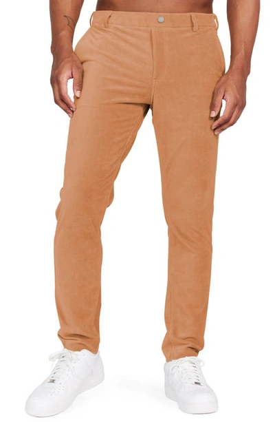 Shop Redvanly Collins Corduory Golf Pants In Sand