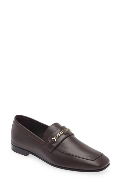 Shop Christian Louboutin Moc Toe Loafer In L073 Merlot