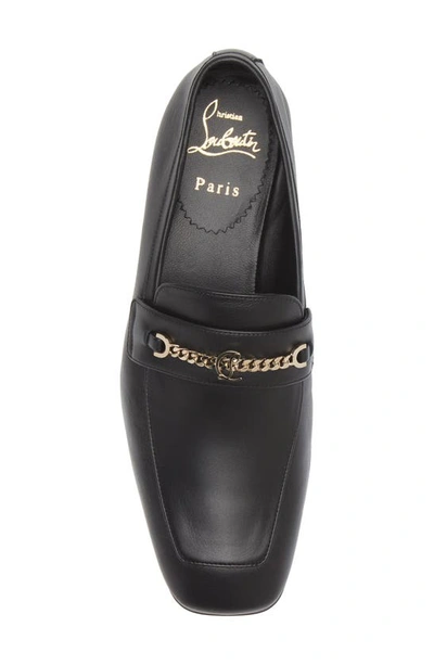 Shop Christian Louboutin Moc Toe Loafer In Bk01 Black