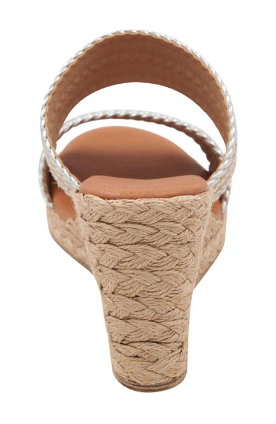 Shop Andre Assous Nolita Espadrille Wedge Sandal In Natural/ Pewter