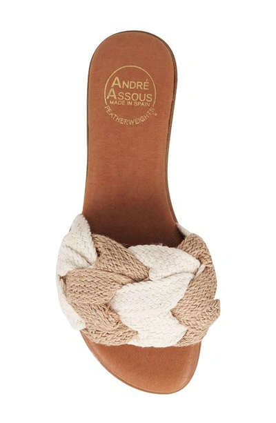 Shop Andre Assous Nahala Sandal In White/ Natural