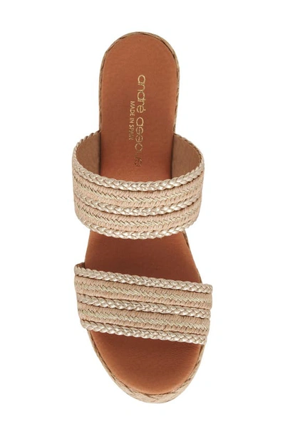 Shop Andre Assous Nolita Espadrille Wedge Sandal In Natural/ Platino Stripe