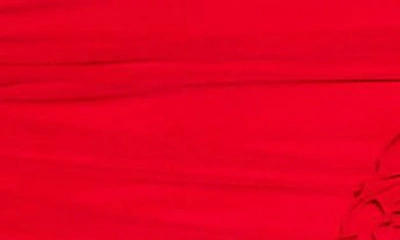 Shop Rare London Rosette Detail Asymmetric Cocktail Dress In Red