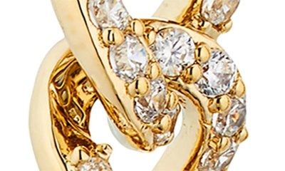 Shop Nadri Twilight Cubic Zirconia Pavé Curb Chain Linear Earrings In Gold