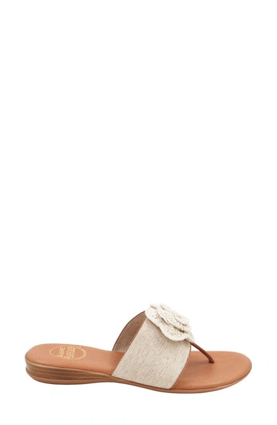 Shop Andre Assous Nara Sandal In Beige Linen