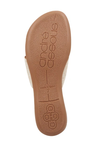 Andre Assous Nara Sandal In Beige Linen