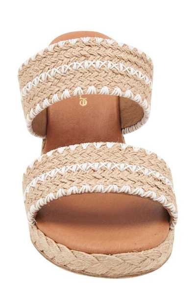 Shop Andre Assous Nolita Espadrille Wedge Sandal In Natural/ White